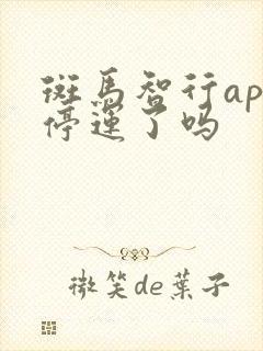 斑马智行app停运了吗