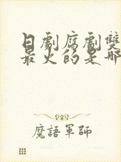 日剧腐剧双男主最火的是哪部剧