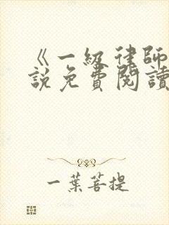 《一级律师》小说免费阅读