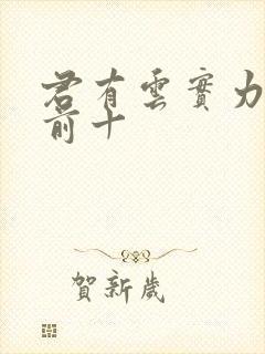 君有云实力排名前十