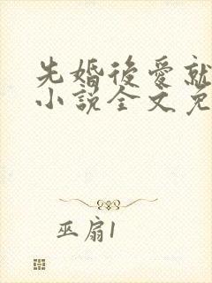先婚后爱就她吧小说全文免费阅读最