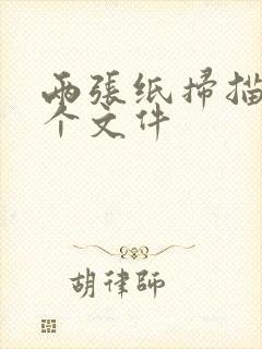 两张纸扫描成一个文件