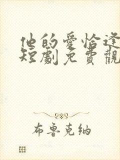 他的爱恰逢其时短剧免费观看全集