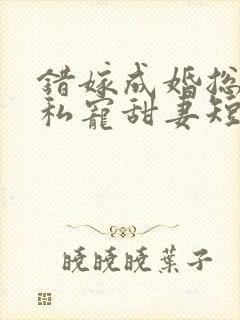 错嫁成婚总裁的私宠甜妻短剧合集
