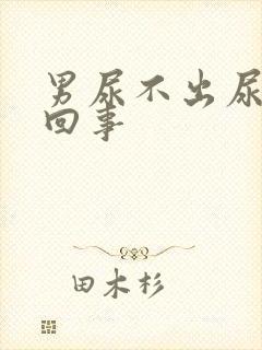 男尿不出尿怎么回事