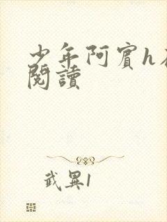 少年阿宾h在线阅读
