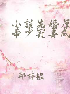 小说先婚厚爱:帝少宠妻成瘾