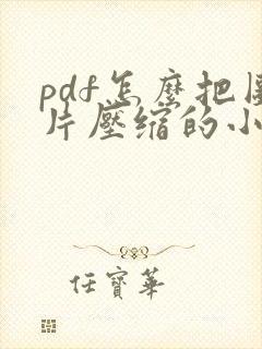 pdf怎么把图片压缩的小一点