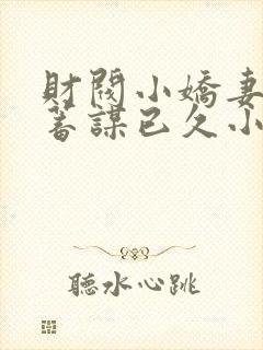 财阀小娇妻大叔蓄谋已久小说