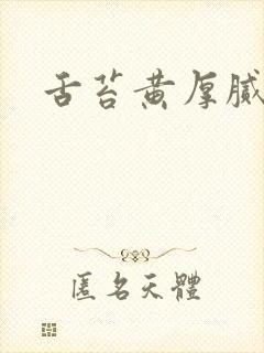 舌苔黄厚腻口苦