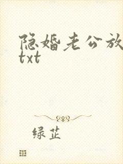 隐婚老公放肆宠txt