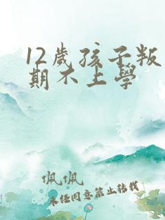 12岁孩子叛逆期不上学