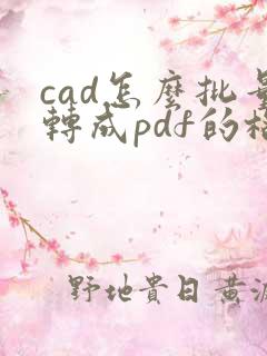 cad怎么批量转成pdf的格式