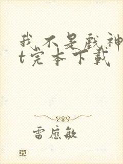 我不是戏神txt完本下载