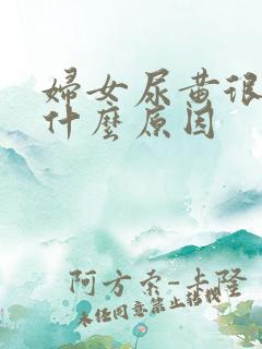 妇女尿黄很浓是什么原因