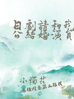 日剧请和我的老公结婚演员表