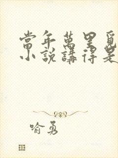 当年万里觅封侯小说讲得是什么