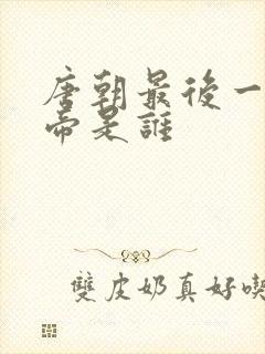 唐朝最后一位皇帝是谁