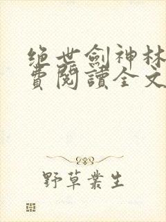 绝世剑神林辰免费阅读全文无弹窗