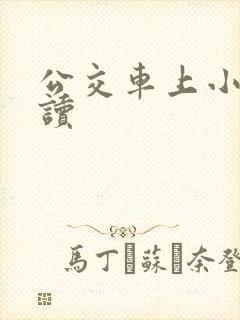 公交车上小说阅读