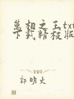 万相之王txt下载精校版