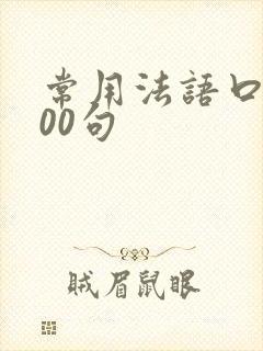 常用法语口语200句