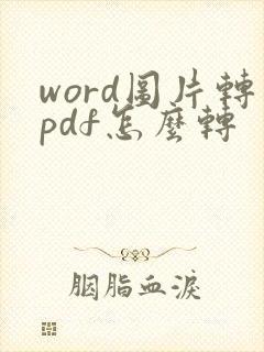 word图片转pdf怎么转