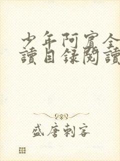 少年阿宾全文阅读目录阅读
