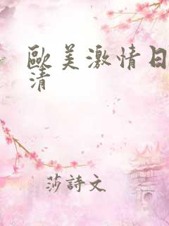 欧美激情日韩高清