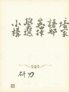 小学英语培训机构选择哪家好