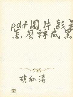 pdf图片彩色怎么转成黑白图片