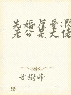 先婚厚爱:闪婚老公是大佬