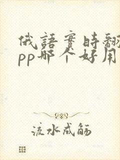 俄语实时翻译app哪个好用