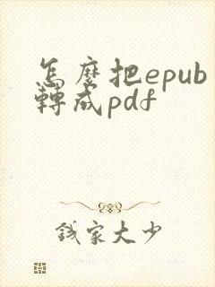 怎么把epub转成pdf