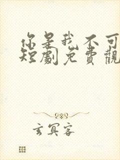 你是我不可言说短剧免费观看全集