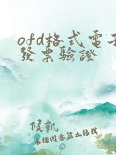 ofd格式电子发票验证