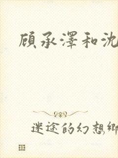 顾承泽和沈念安