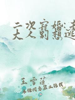 二次宠婚:老婆大人别想逃