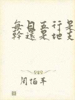 每日五行是看天干还是地支