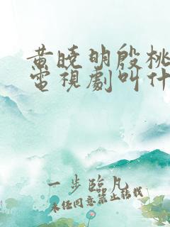 黄晓明殷桃演的电视剧叫什么名字