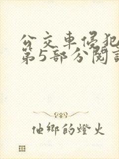 公交车侵犯系列第5部分阅读