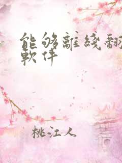 能够离线翻译的软件