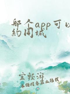 哪个app可以约同城