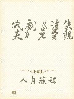 俄剧《消失的丈夫》免费观看