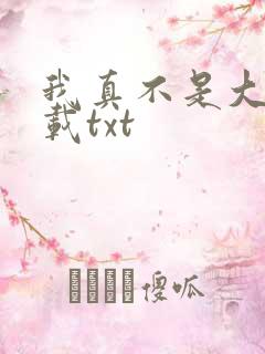 我真不是大佬下载txt