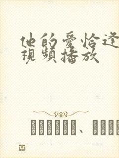 他的爱恰逢其时视频播放