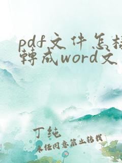 pdf文件怎样转成word文件打开