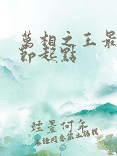 万相之王最新章节起点
