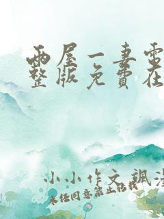 两屋一妻电影完整版免费在线观看