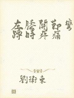 左膝关节弯曲下蹲时疼痛